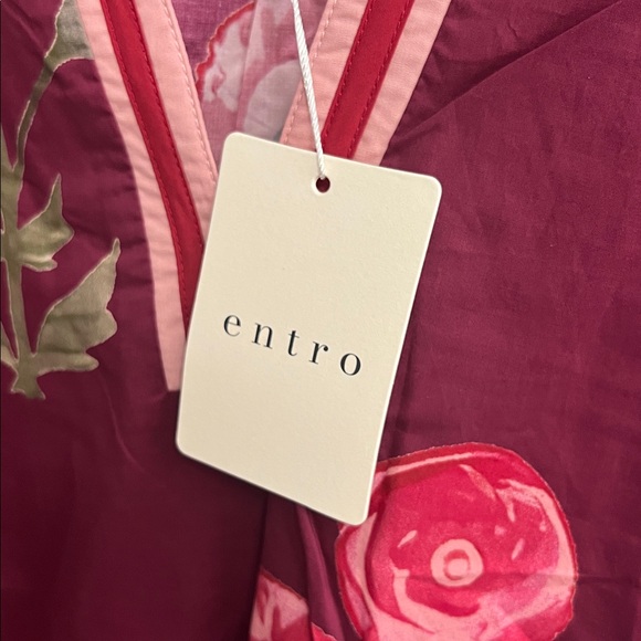 NWT Entro Floral Blouse Top Shirt XL - Picture 7 of 14
